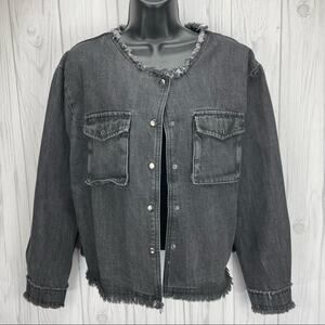 Pola black fringe jacket